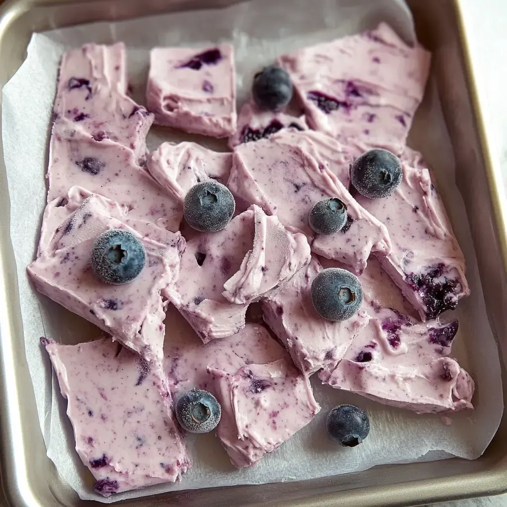 Healthy Blueberry Frozen Yogurt Bark Recipe