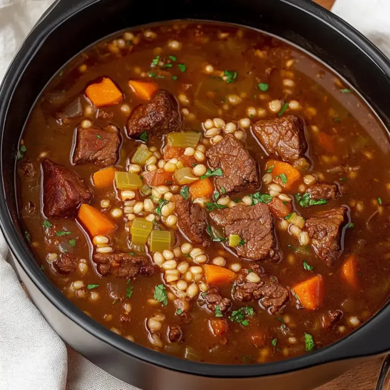 Hearty Slow Cooker Beef Barley Soup Recipe
