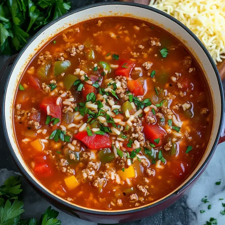 Hearty Stuffed Pepper Soup - Quick and Delicious Recipe