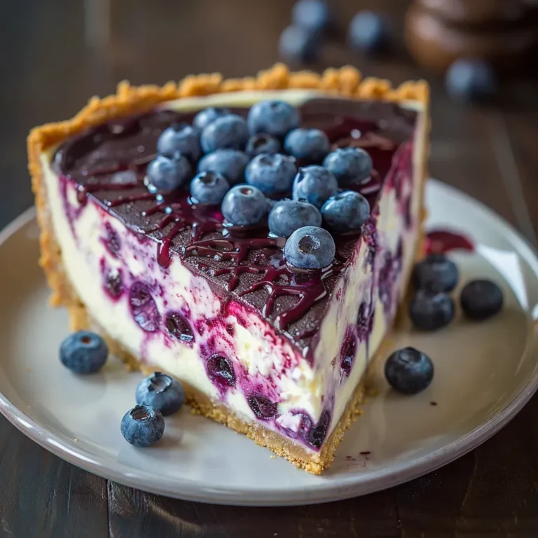 Indulgent White Chocolate Blueberry Cheesecake Recipe