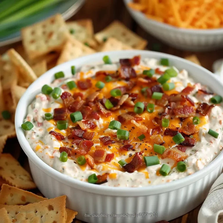 Irresistible Cheddar Bacon Crack Dip