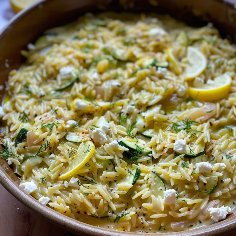 Lemon Feta Zucchini Orzo: Creamy and Delicious Recipe