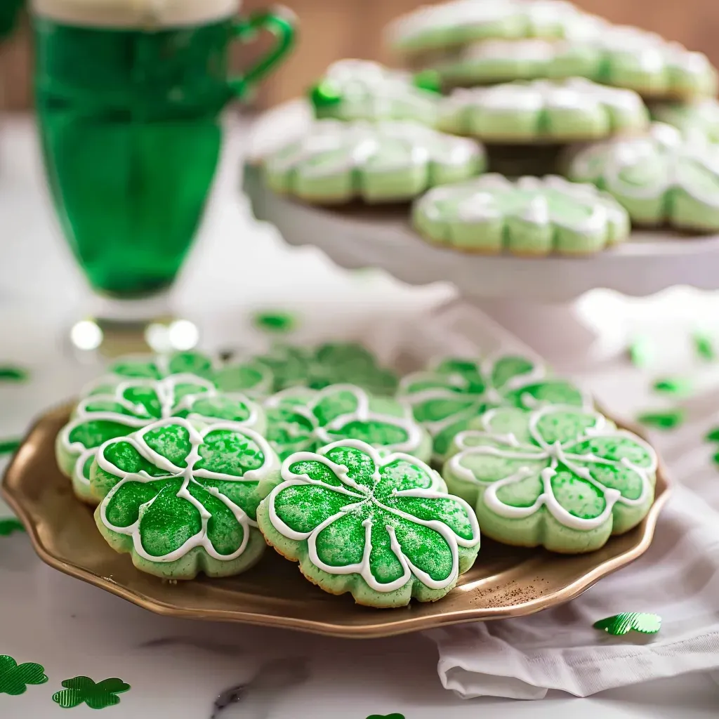 Lucky Shamrock Sugar Cookies