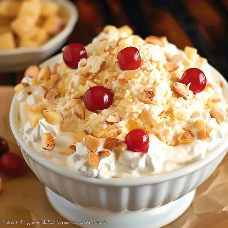 Pineapple Coconut Fluff: Tropical Hawaiian Dessert Recipe