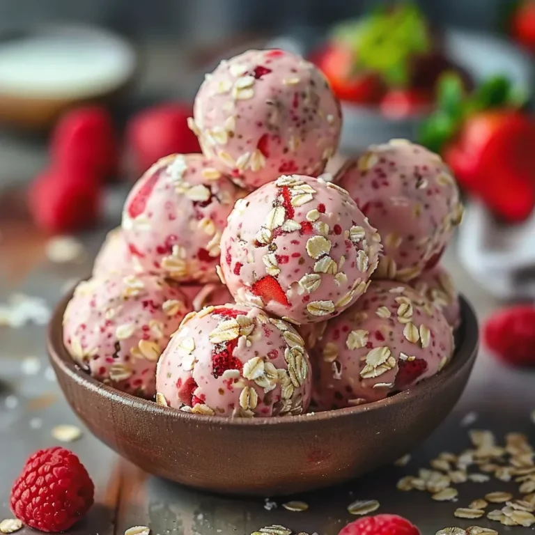 Protein-Packed Strawberry Cheesecake Energy Bites