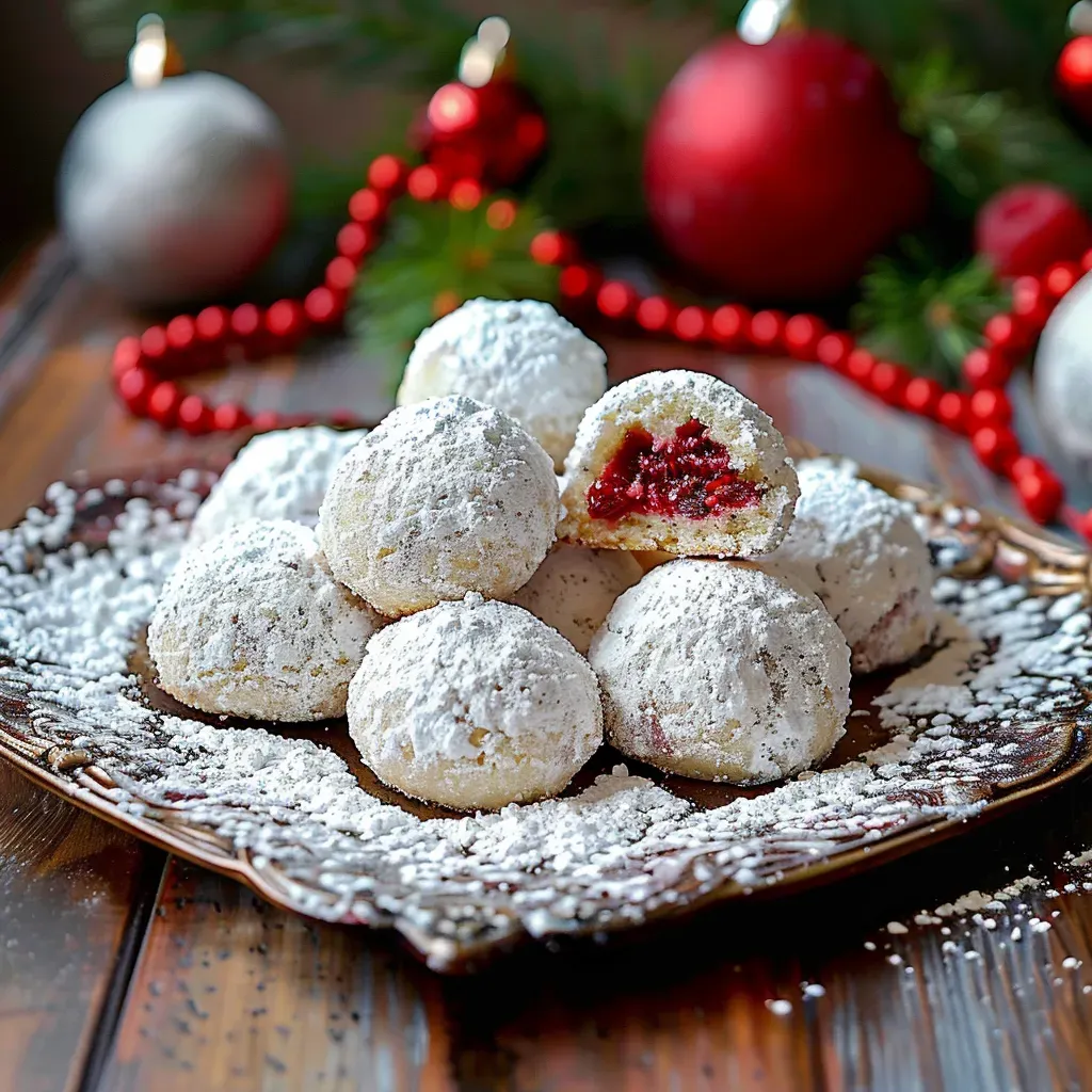 Raspberry Almond Snowball Cookies: Delicious Recipe with Filling