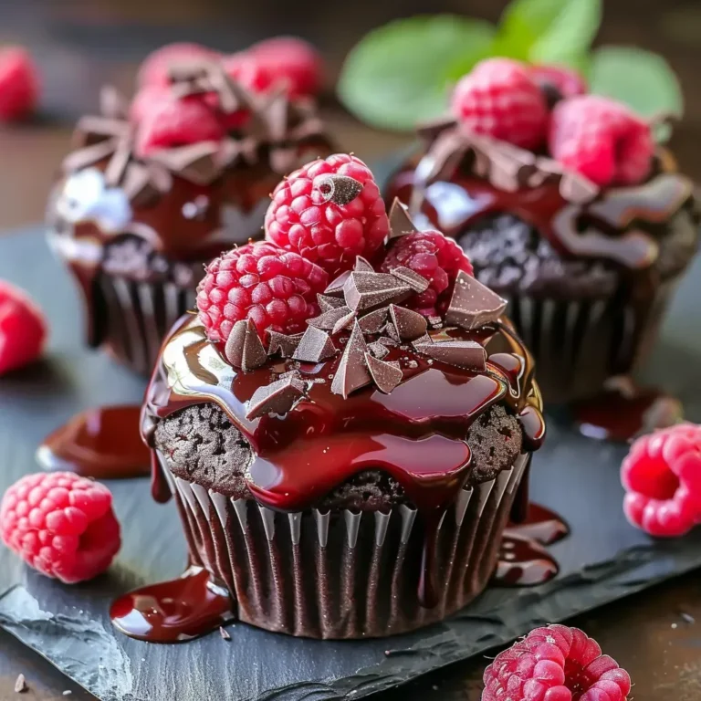 Raspberry Chocolate Lava Cupcakes Recipe