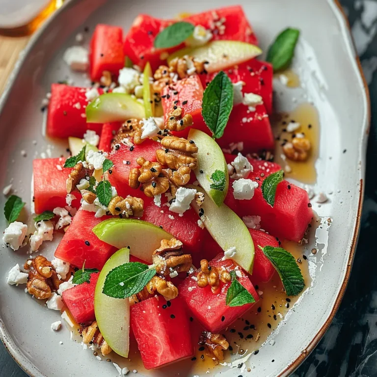 Refreshing Apple Watermelon Salad Recipe