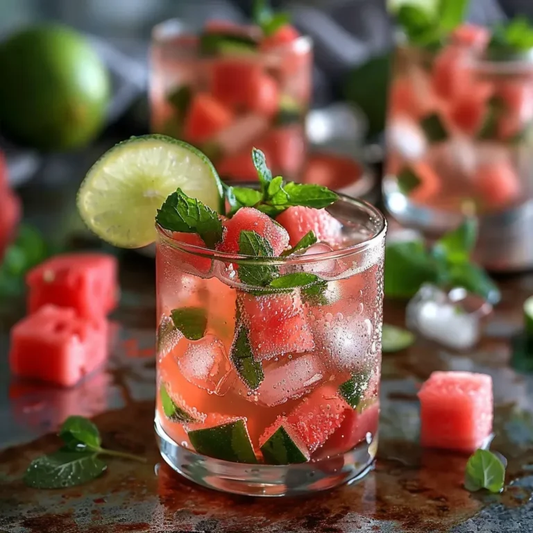 Refreshing Watermelon Lime Mint Summer Drink