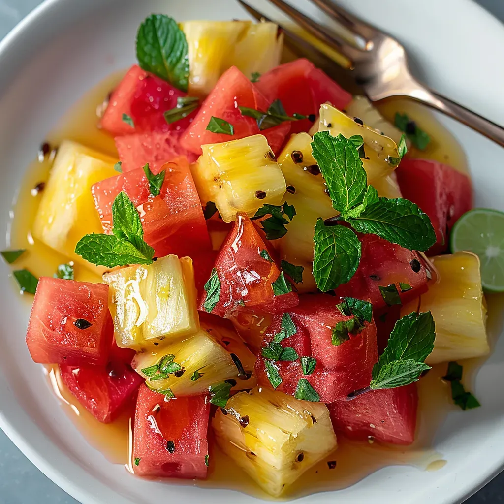 Refreshing Watermelon Pineapple Salad