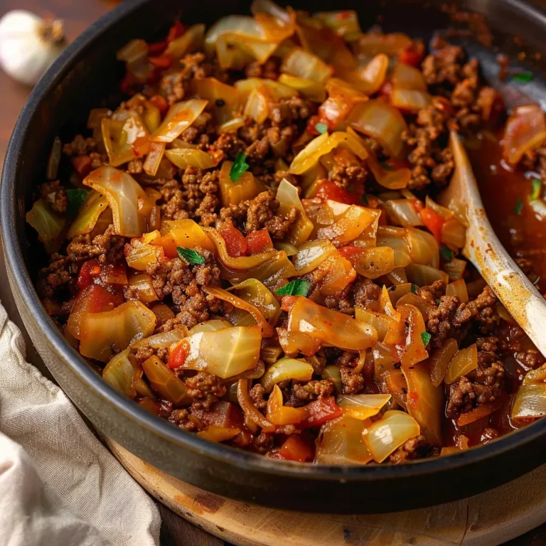 Savory Cabbage and Ground Beef Stir-Fry
