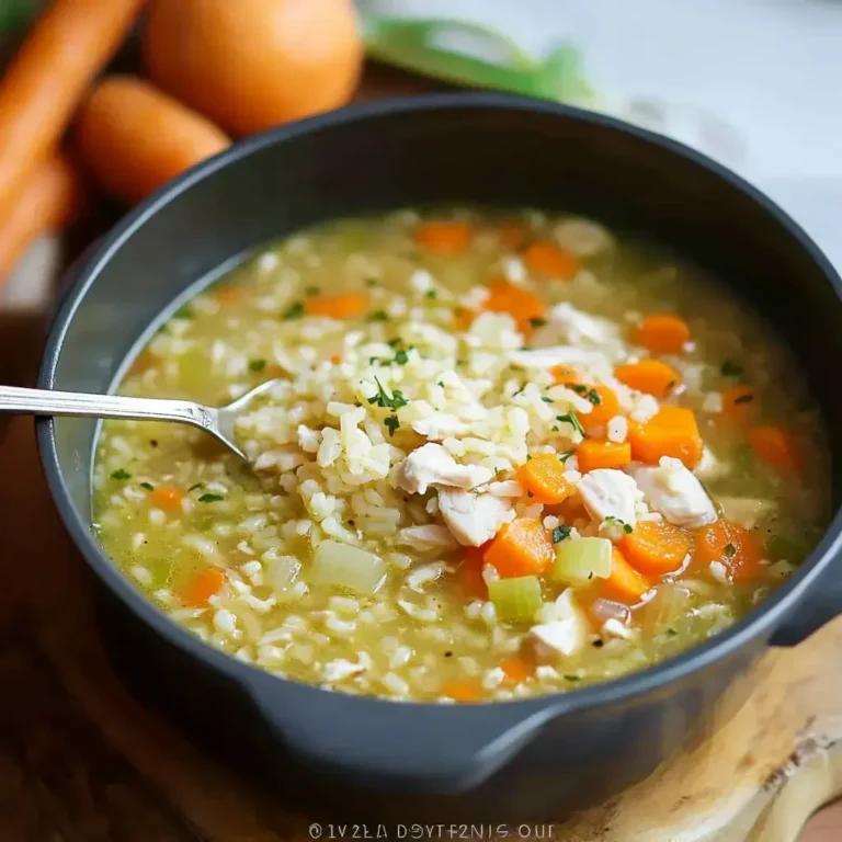 Savory Chicken and Rice Soup Recipe
