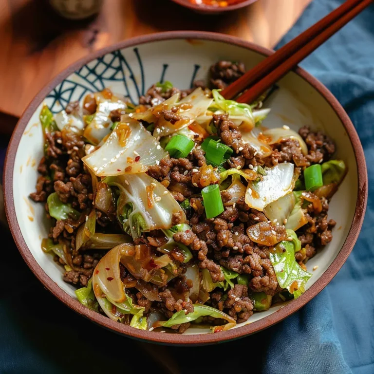 Savory Chinese Beef Cabbage Stir Fry Recipe