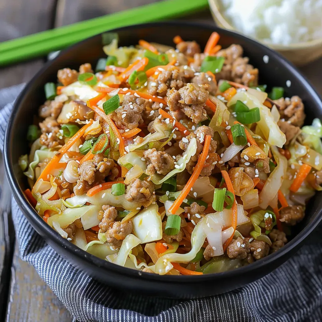 Savory Egg Roll Bowl Recipe