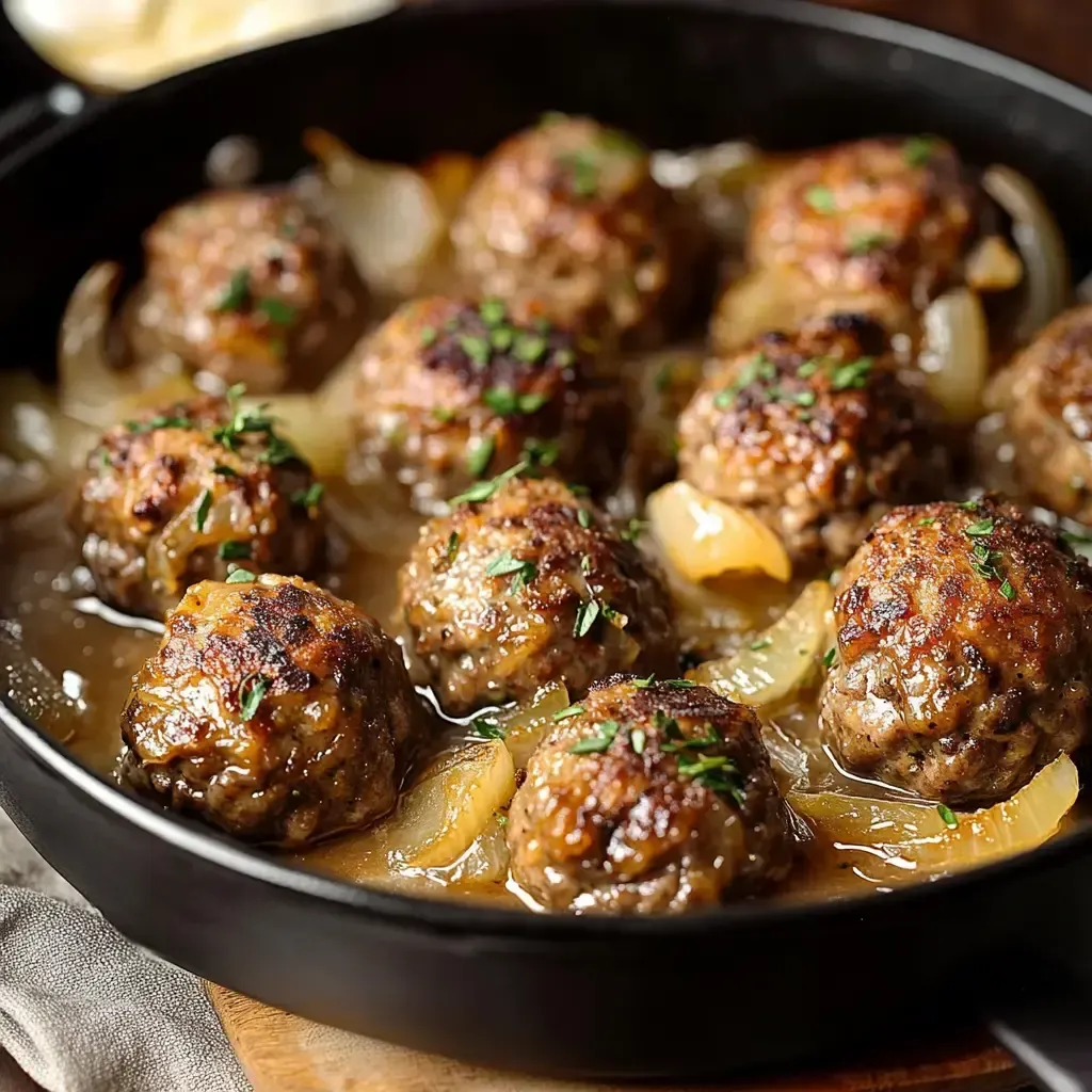 Savory French Onion Meatballs Recipe