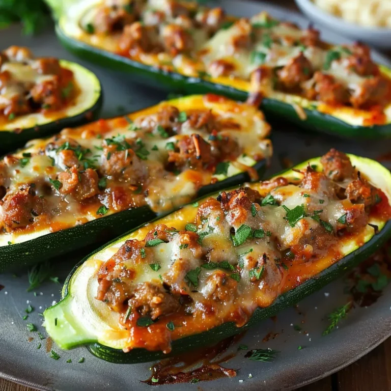 Savory Italian Sausage Stuffed Zucchini Recipe