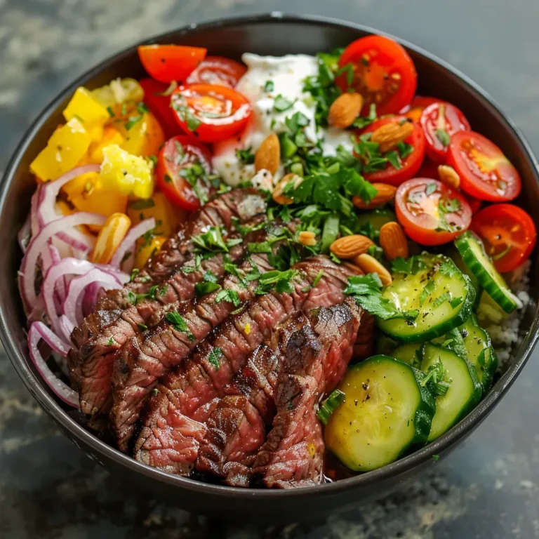 Savory Mediterranean Steak Bowl Recipe