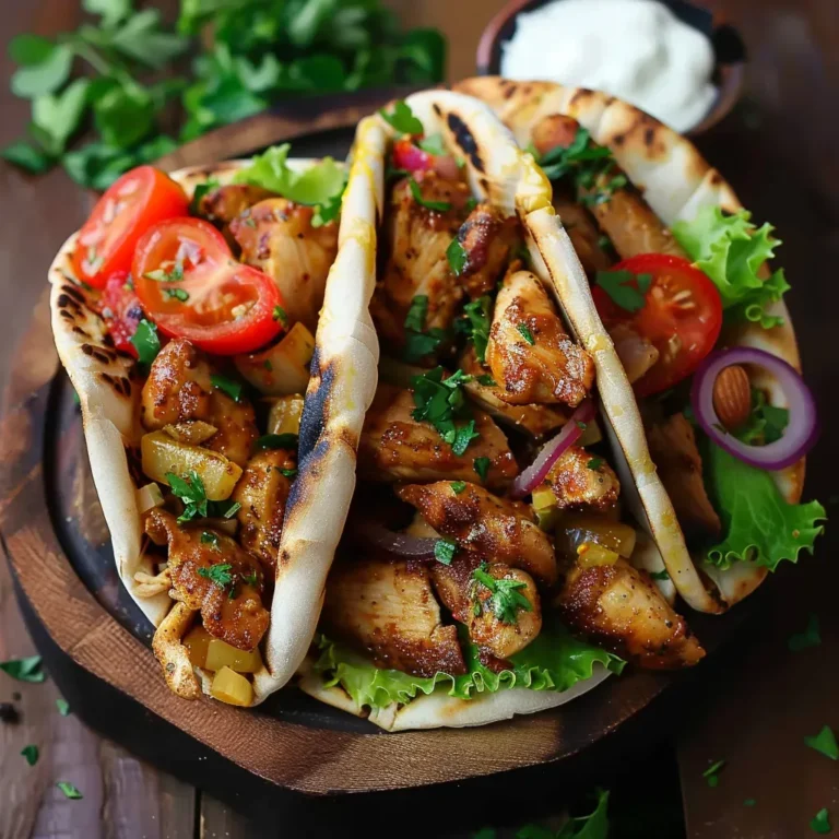 Savory Middle Eastern Chicken Shawarma Wrap