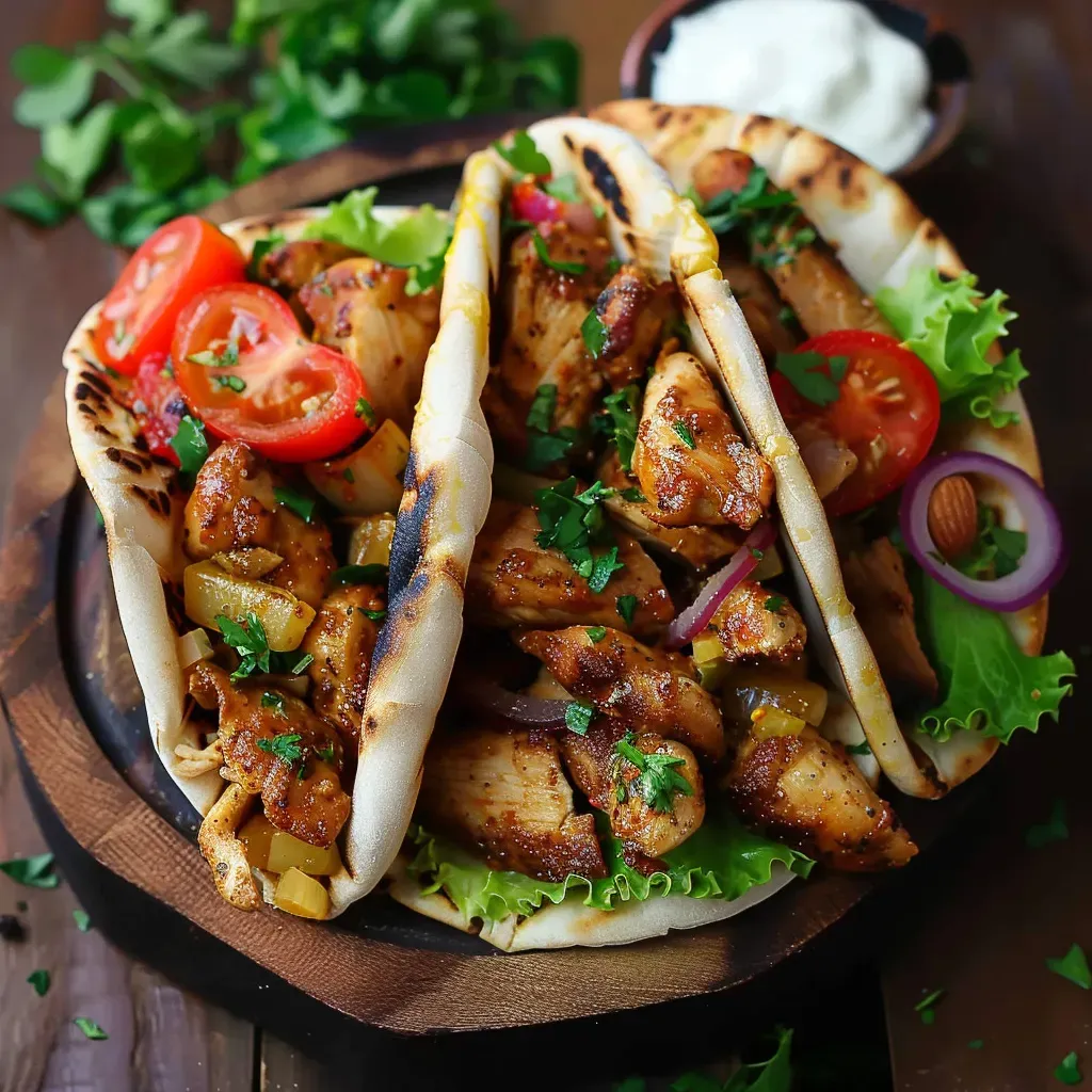 Savory Middle Eastern Chicken Shawarma Wrap