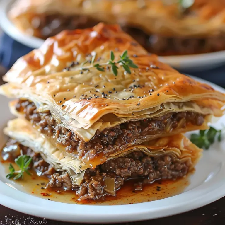 Savory Phyllo Meat Pie Recipe: Egyptian Goulash