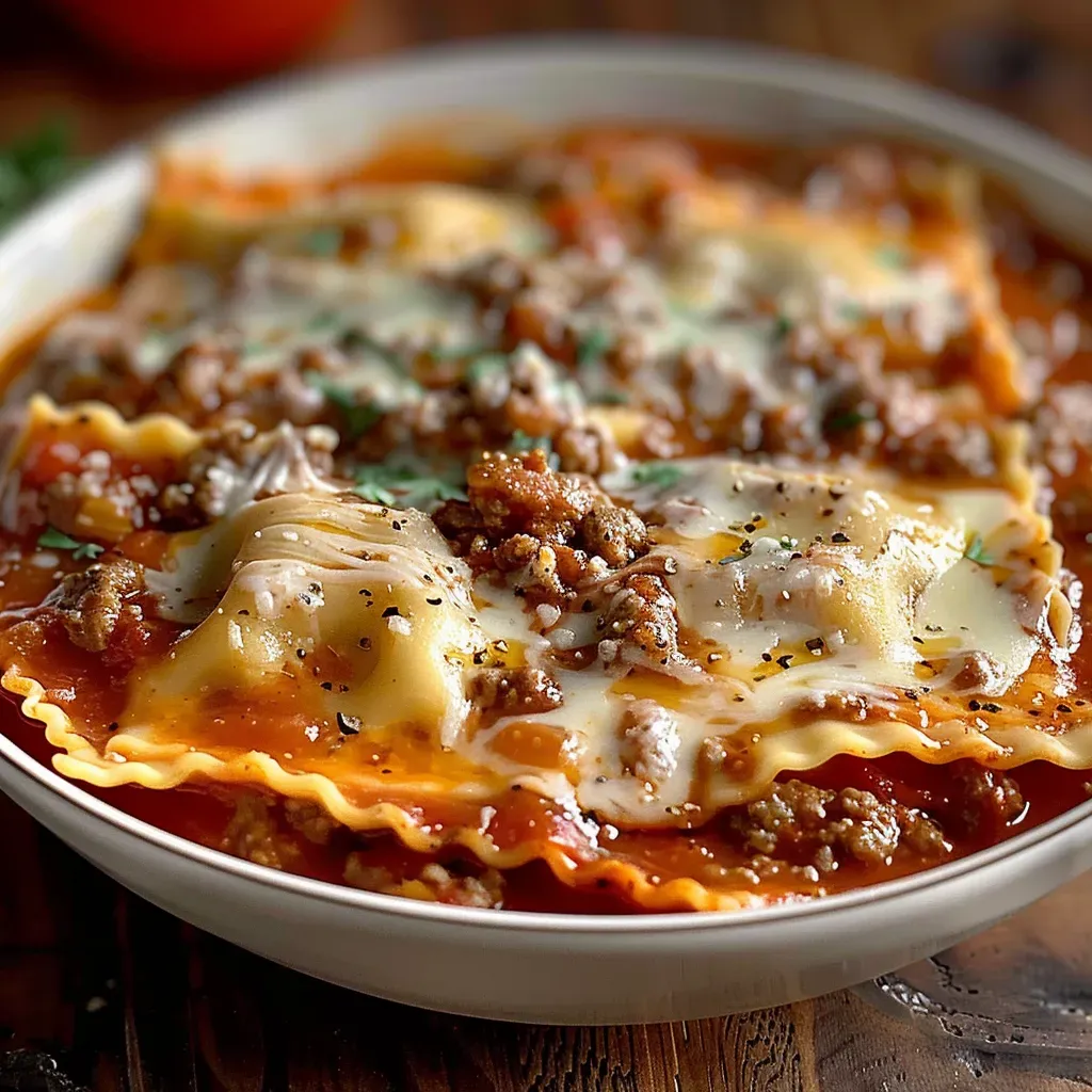 Savory Slow Cooker Ravioli Lasagna Recipe