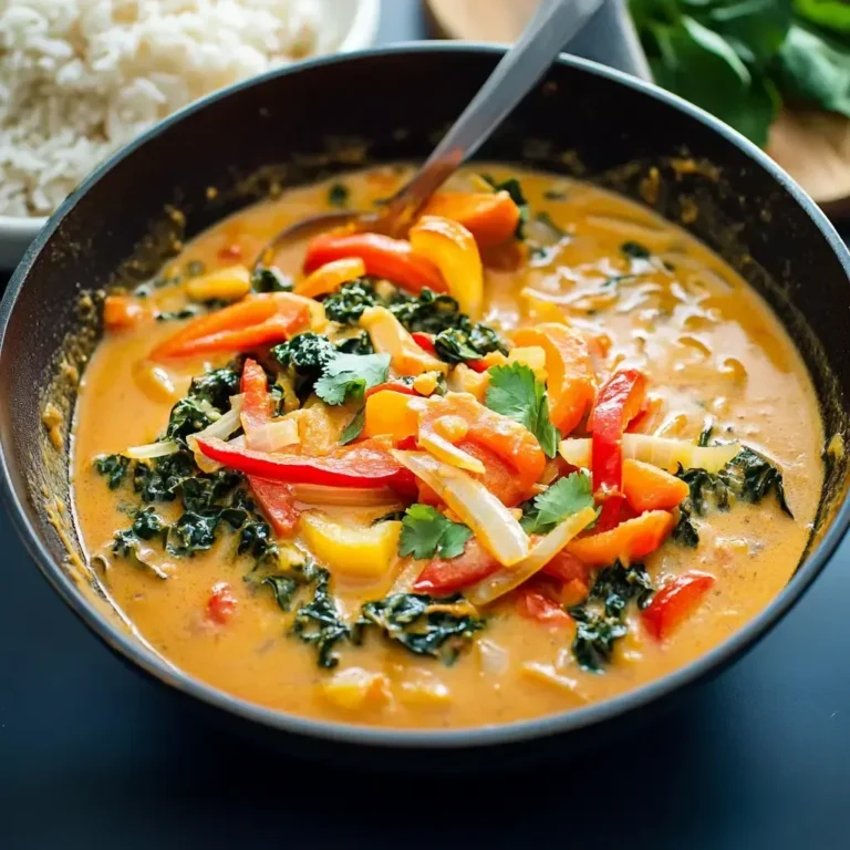 Savory Thai Red Curry Recipe with Fresh Vegetables