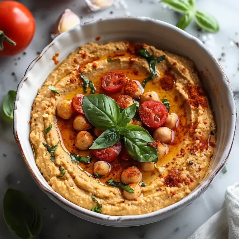 Savory Tomato Basil Chickpea Dip Recipe