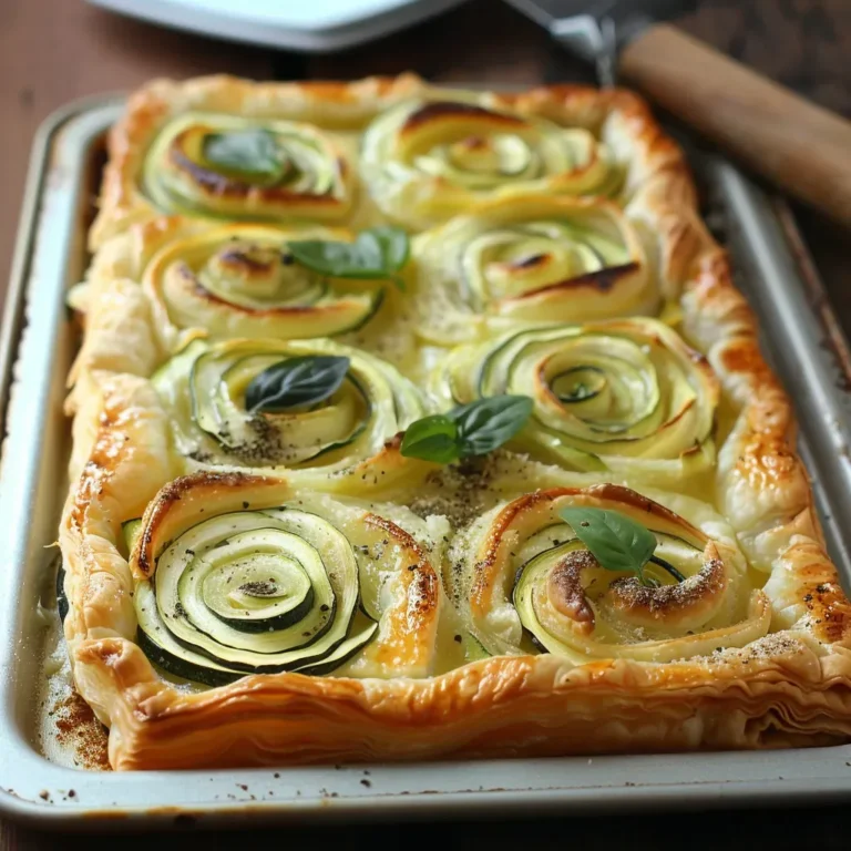 Savory Zucchini Rosette Tart Recipe