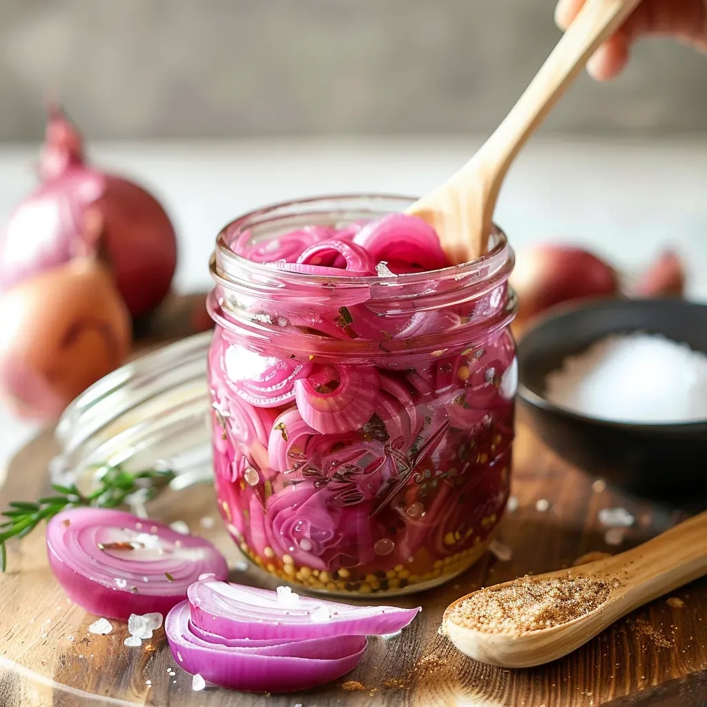 Speedy Pink Pickled Onions Recipe