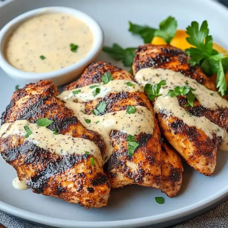 Spicy Cajun Grilled Chicken with Tangy Alabama White Sauce