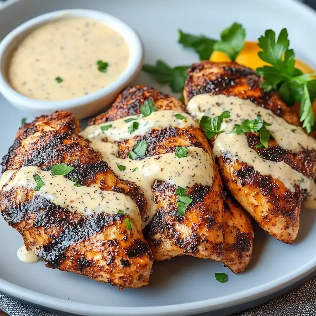 Spicy Cajun Grilled Chicken with Tangy Alabama White Sauce