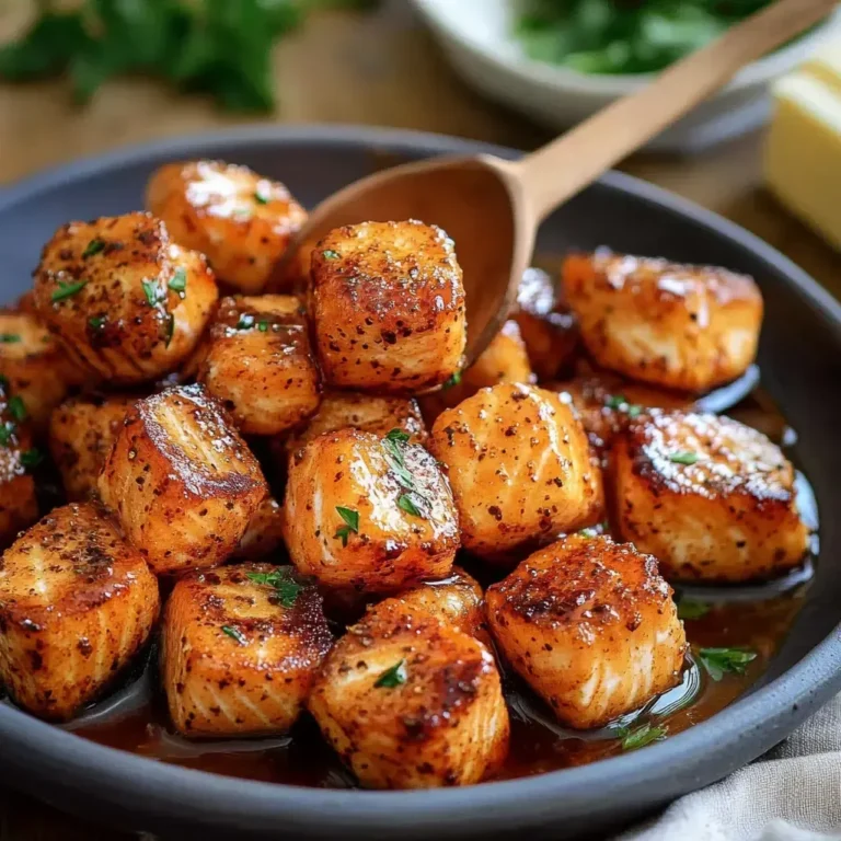 Spicy Honey Glazed Salmon Bites