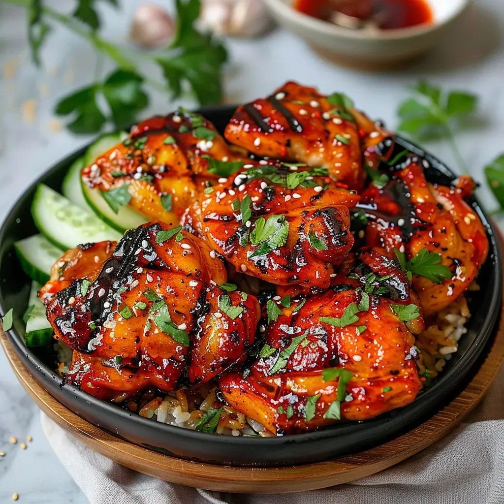 Spicy Korean Gochujang Chicken Thighs Recipe