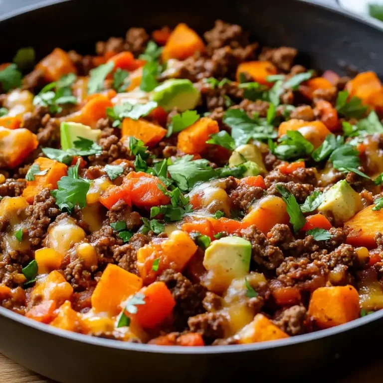 Spicy Southwest Beef Sweet Potato Skillet