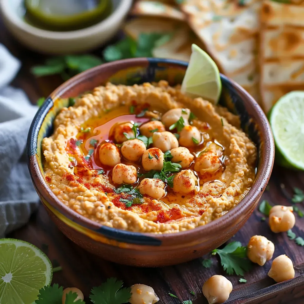 Spicy Sriracha Lime Chickpea Dip