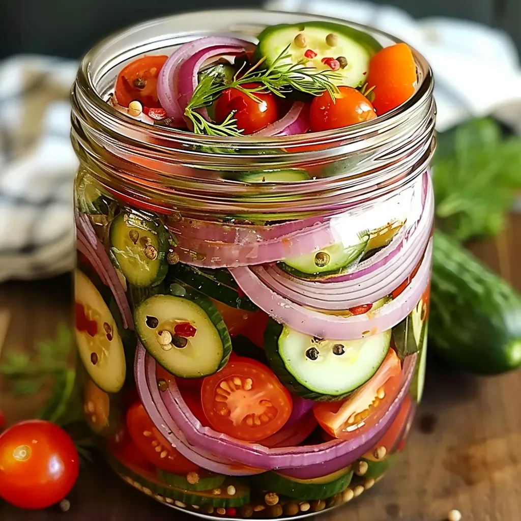 Tangy Pickled Cherry Tomato Salad with Red Onions