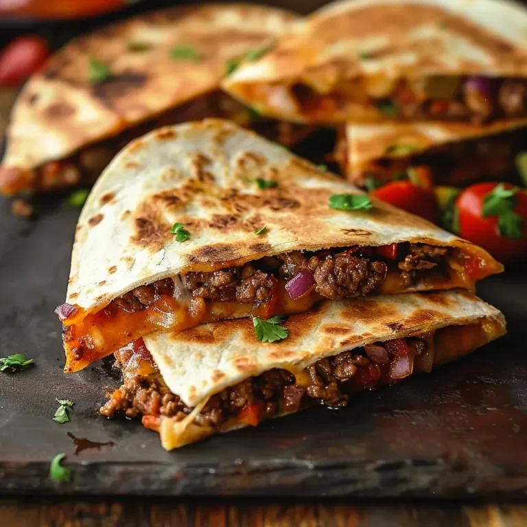 Ultimate Cheesy Ground Beef Quesadillas Recipe