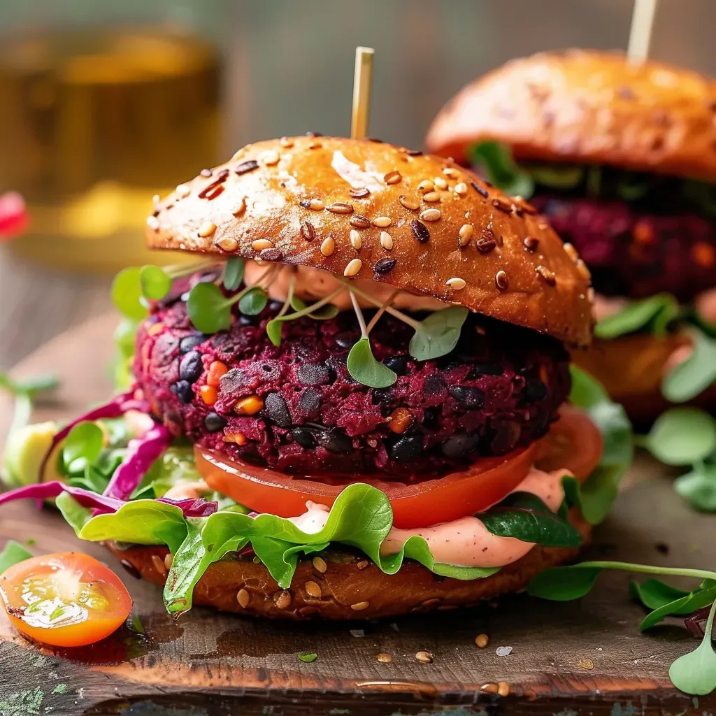 Vegan Beet Black Bean Burgers: Simple Recipe