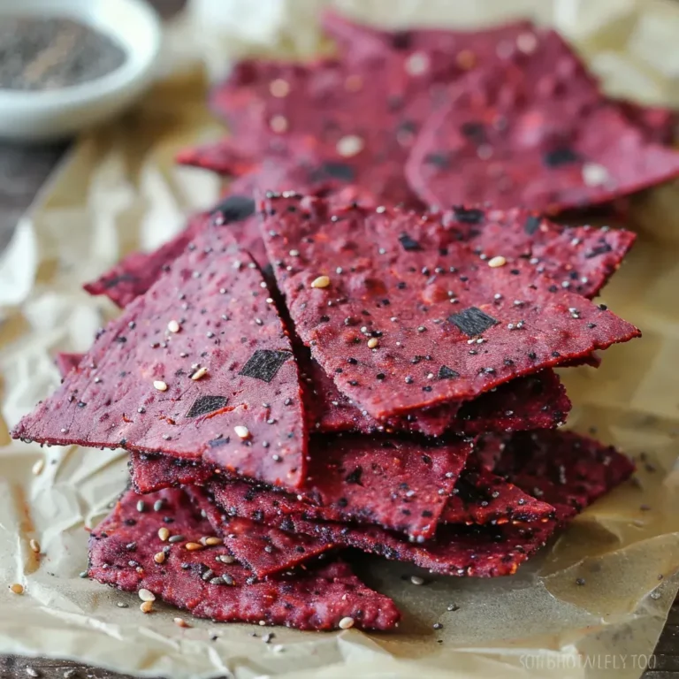 Vegan Gluten-Free Beet Crackers with Flax Seeds Recipe