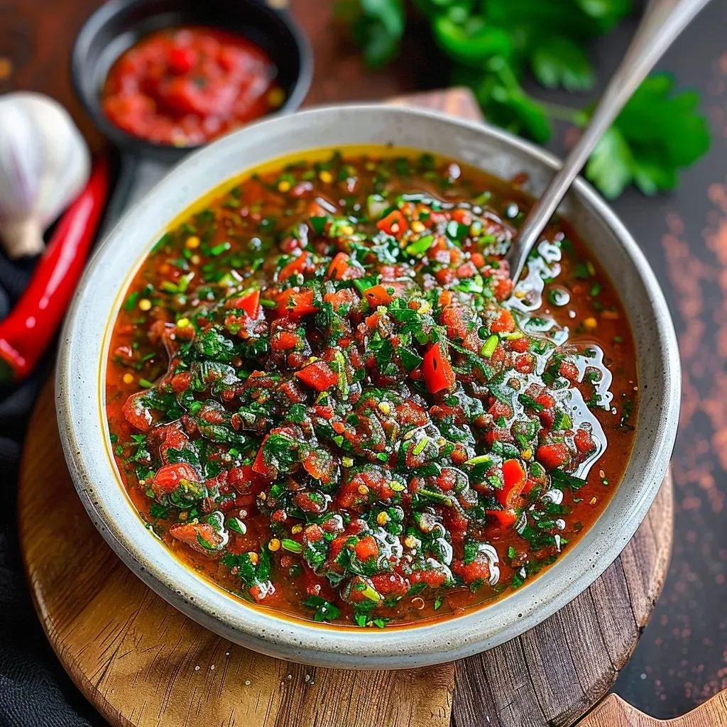 Vibrant Red Chimichurri Sauce Recipe