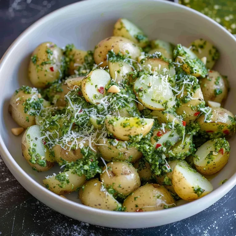 Zesty Arugula Pesto Potato Salad