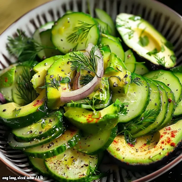 Zesty Avocado Cucumber Salad: Refreshing Lime Bowl