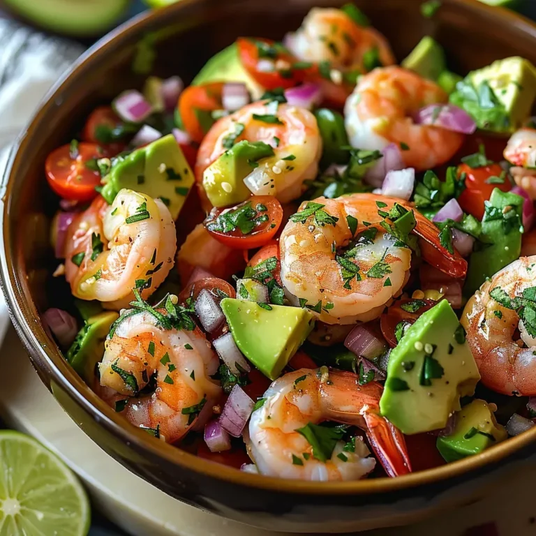 Zesty Avocado Salsa Shrimp Salad